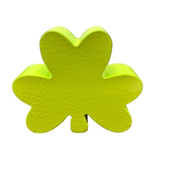 Wooden Shamrock Decor Sign Table Top Green St Patrick Day Decoration Clover Luck - Picture 1 of 7